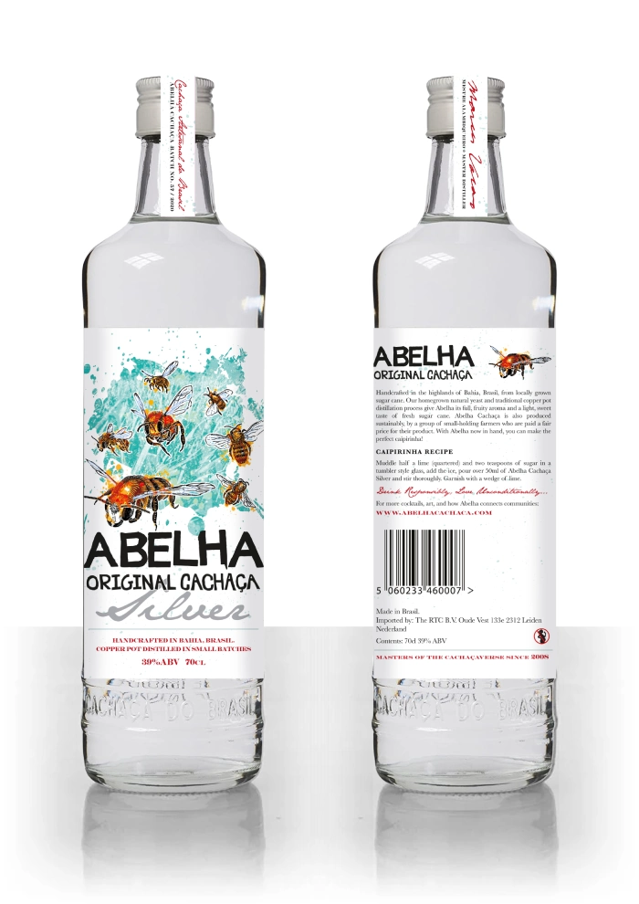 Abelha Cachaca – Bottle Visual – EU – Silver (1)